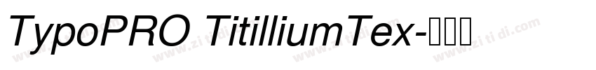 TypoPRO TitilliumTex字体转换